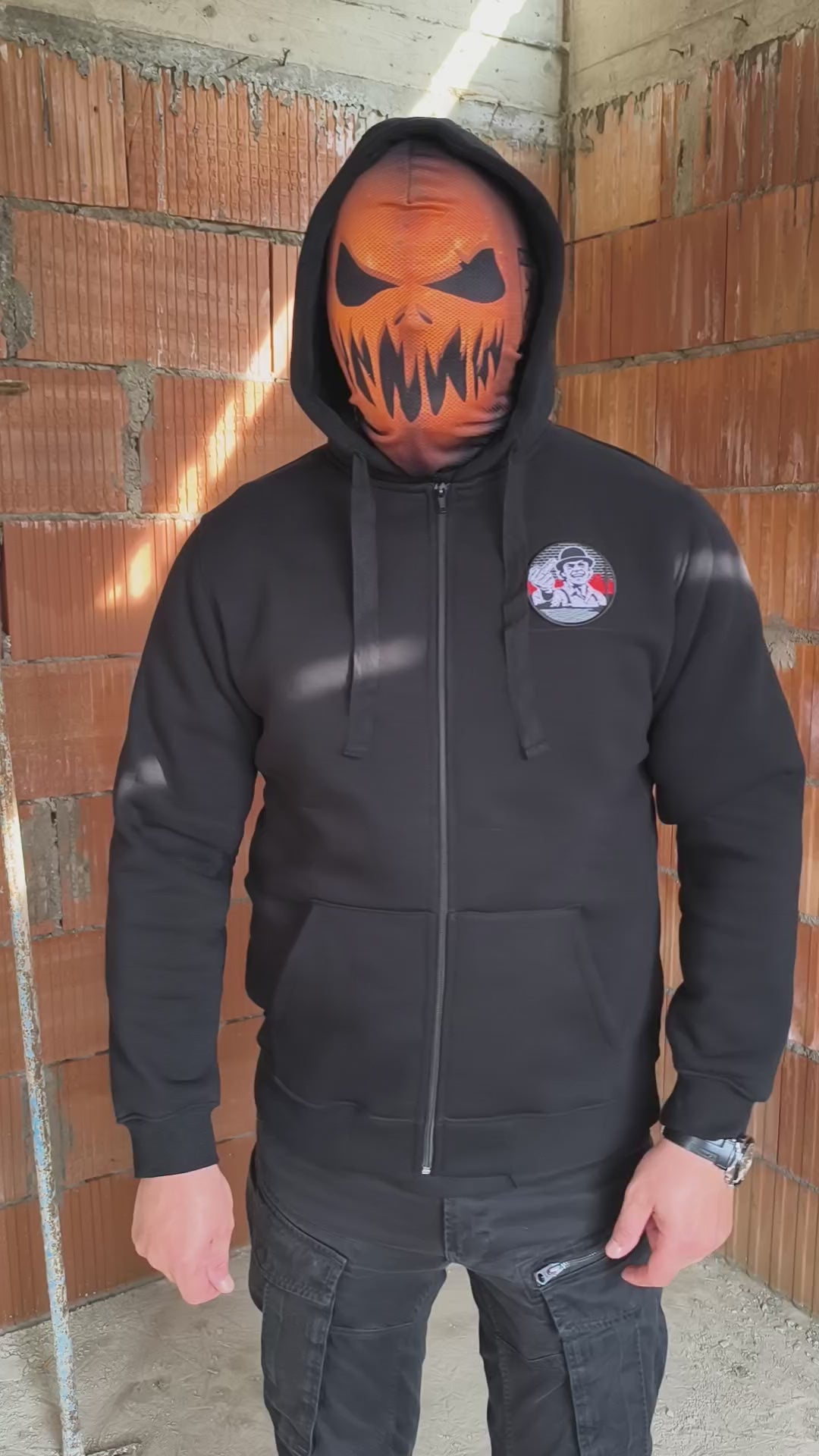 02- Hanorac 💯bumbac gros cu fermoar și gluga dubla "patch"