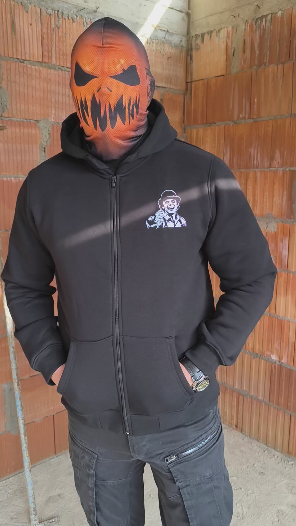 03- Hanorac 💯bumbac gros cu fermoar și gluga dubla "logo"