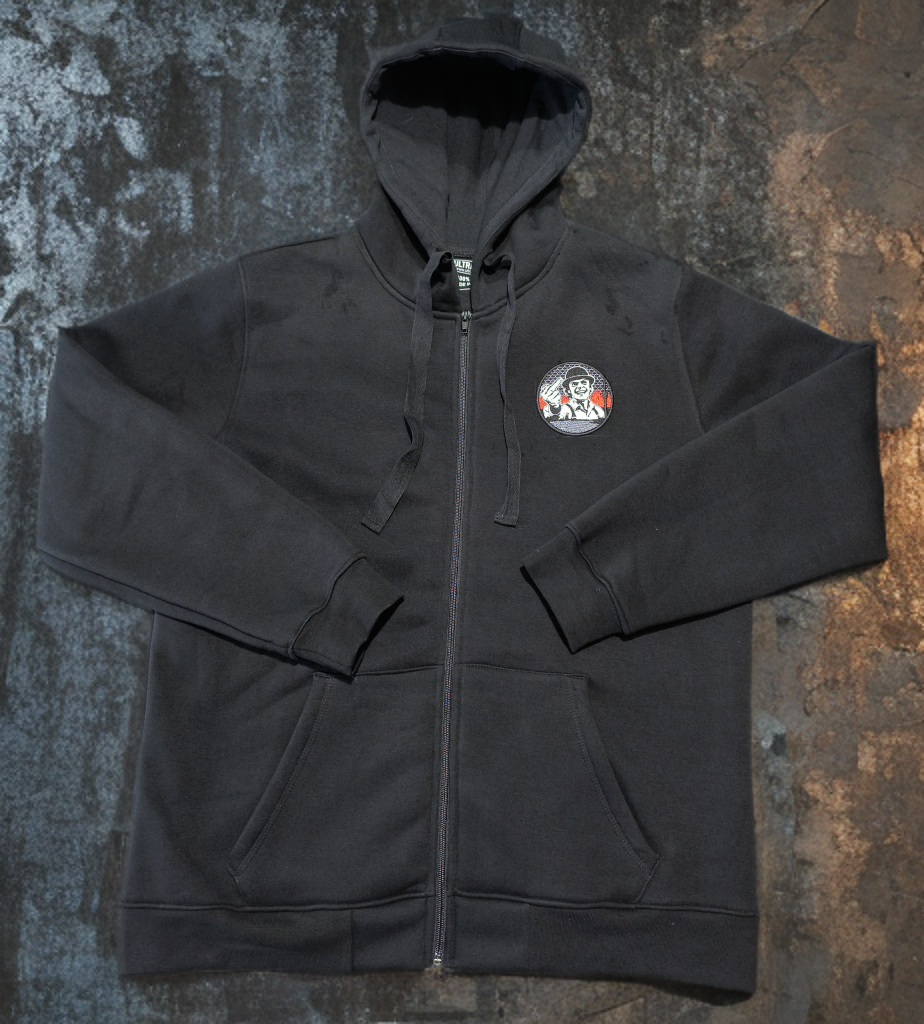 02- Hanorac gros cu fermoar și gluga dubla "patch"