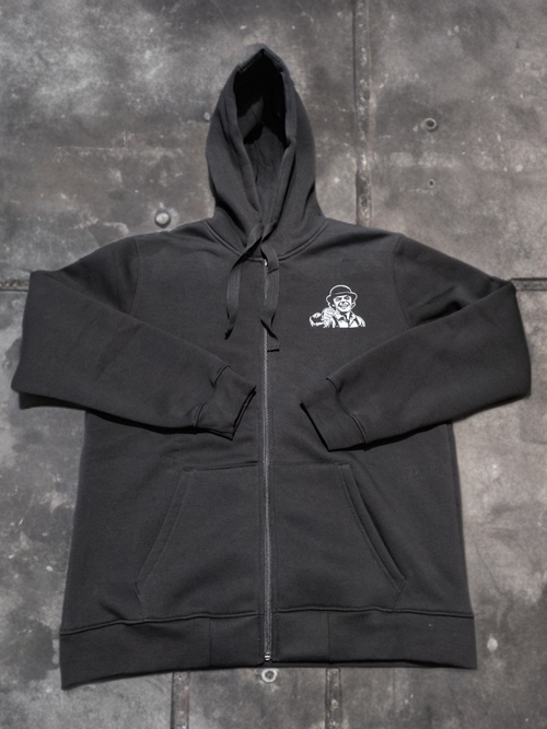 03- Hanorac gros cu fermoar și gluga dubla "logo"