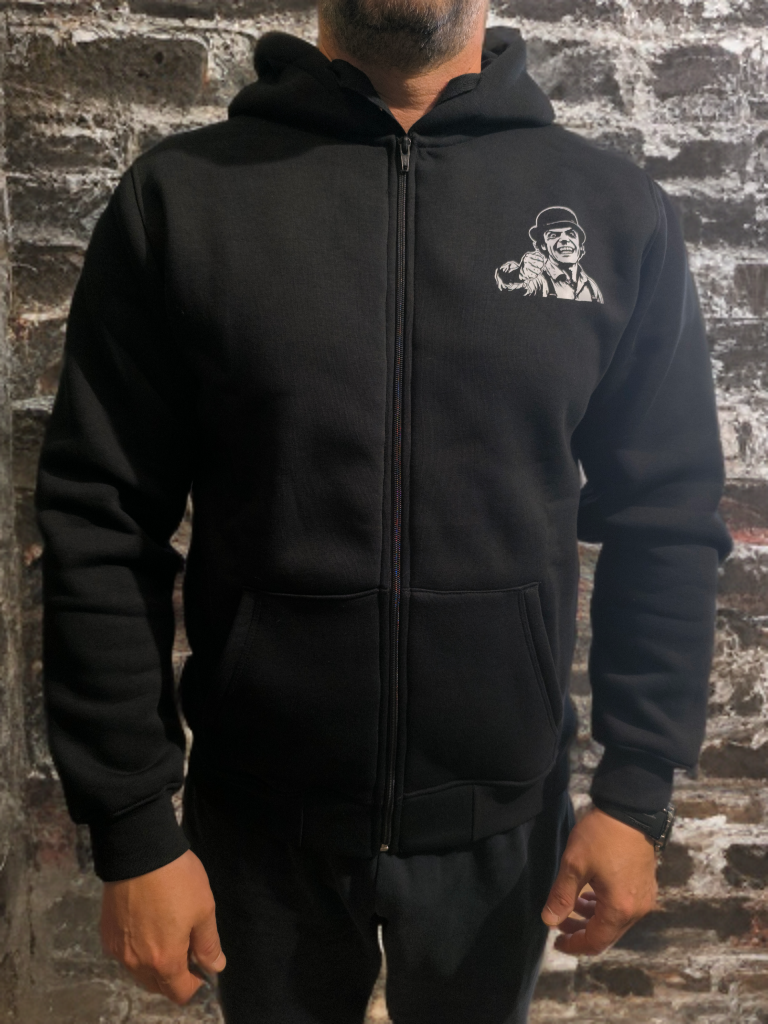 03- Hanorac gros cu fermoar și gluga dubla "logo"