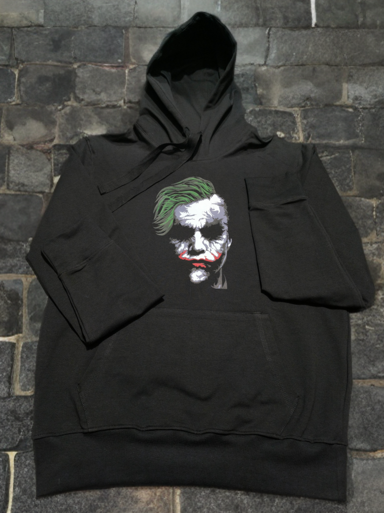 01- Hanorac cu gluga si buzunar frontal "Joker"