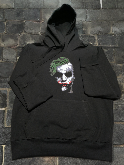 01- Hanorac cu gluga si buzunar frontal "Joker"